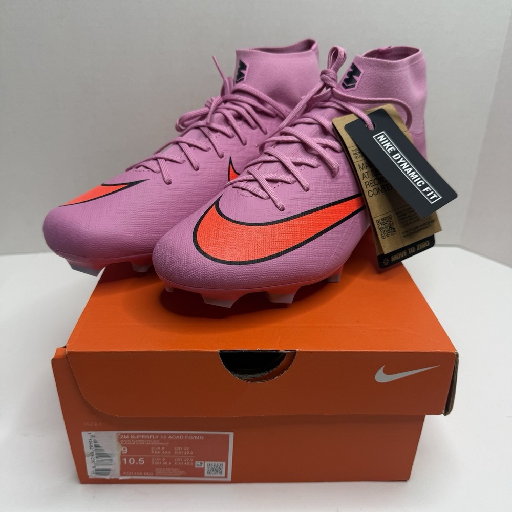 Nike Zoom Mercurial Superfly 10 Academy FG MG Magic Flamingo Men’s 9 FQ1456-600